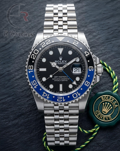 (OS)🎥 Rolex GMT Master Silver Blue Black Dial