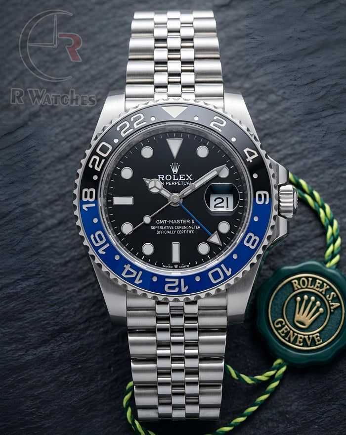 (OS)🎥 Rolex GMT Master Silver Blue Black Dial