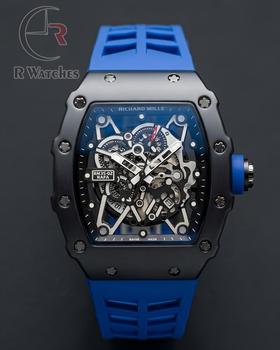 (SS)⭐ RM Silicon Nevy Blue Black Dial