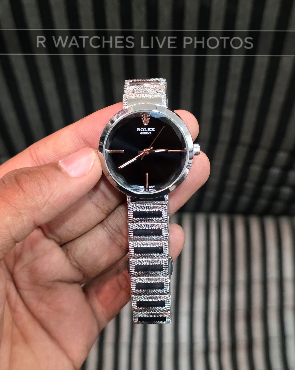 (OS)⭐ Rolex girls silver Black