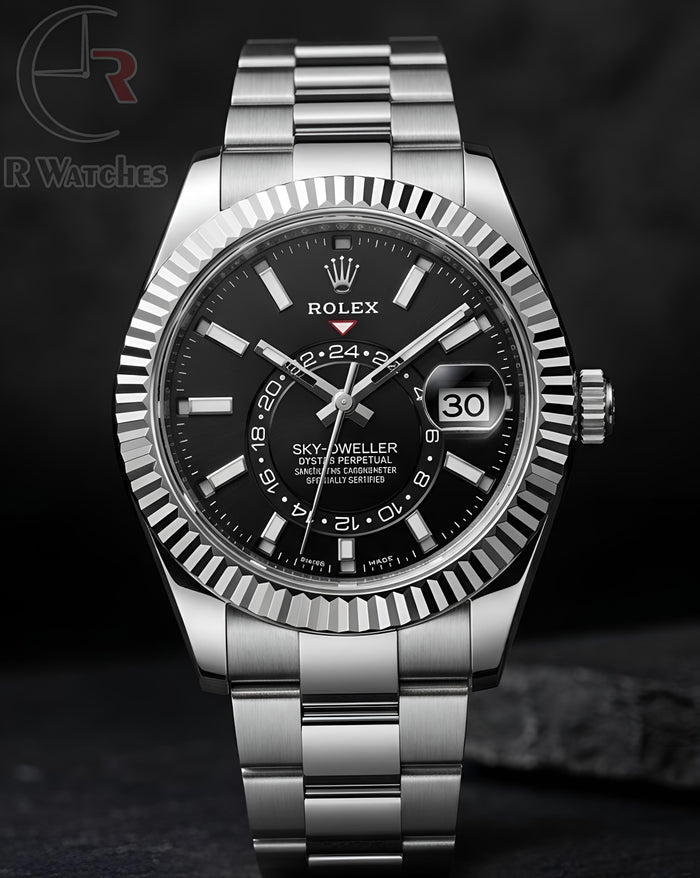 (OS)⭐ Rolex Oyster silver Black
