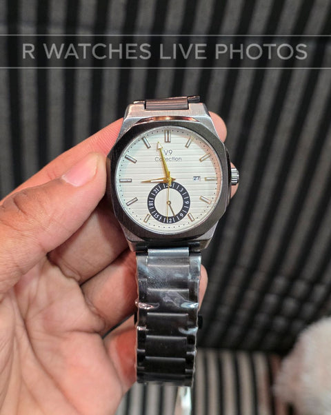 (OS)⭐ V9 Collection Black White Dial
