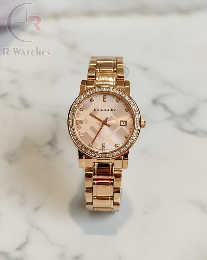 (OS)⭐ Burberry girls rose gold pink