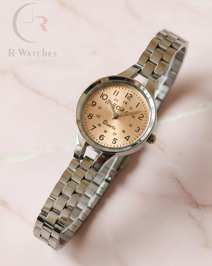 (OS)⭐ Eora Girls Silver Off-white Dial
