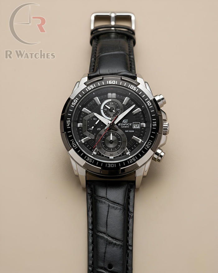 (OS3) Casio Edifice leather black