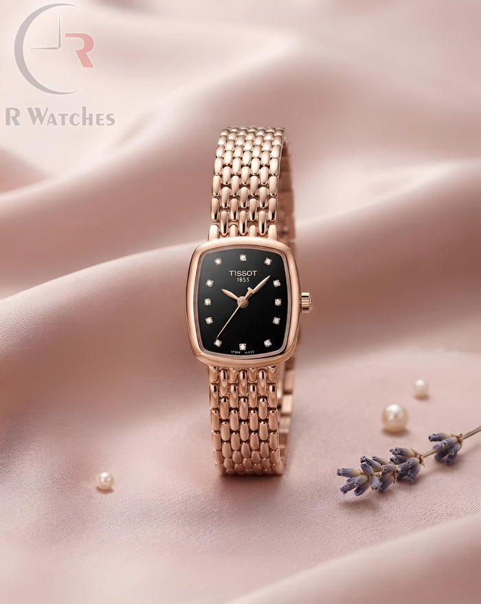 (OS) Tissot Girls Rose Gold Black