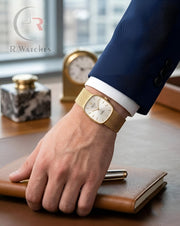 (OS) Rolex Square Gold White