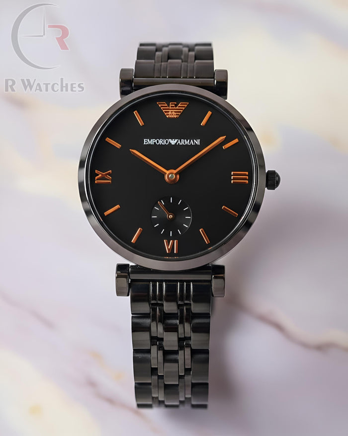 (OS2)⭐ Emporio Armani full Black Rose Gold