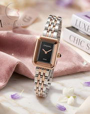(SS)⭐ Chanel Girls Dual Tone Black Dial