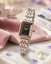 (SS)⭐ Chanel Girls Dual Tone Black Dial