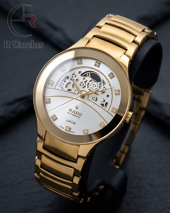 (OS)⭐ Rado Diamond Machinery Gold White Dial