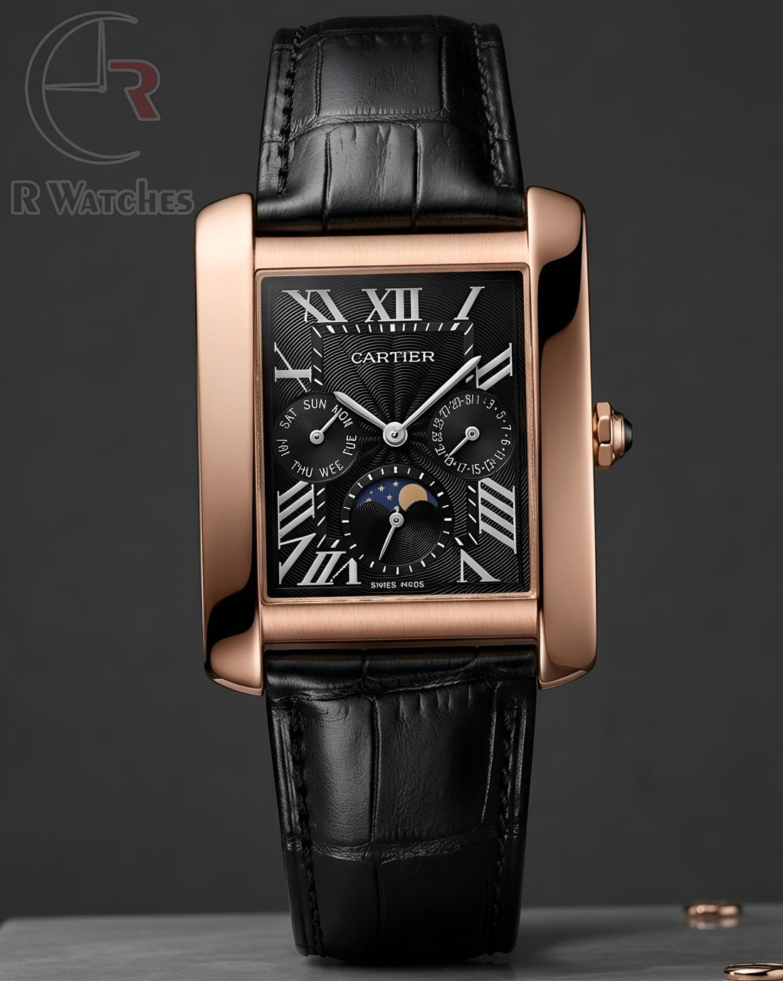 (OS) Cartier leather rose gold black