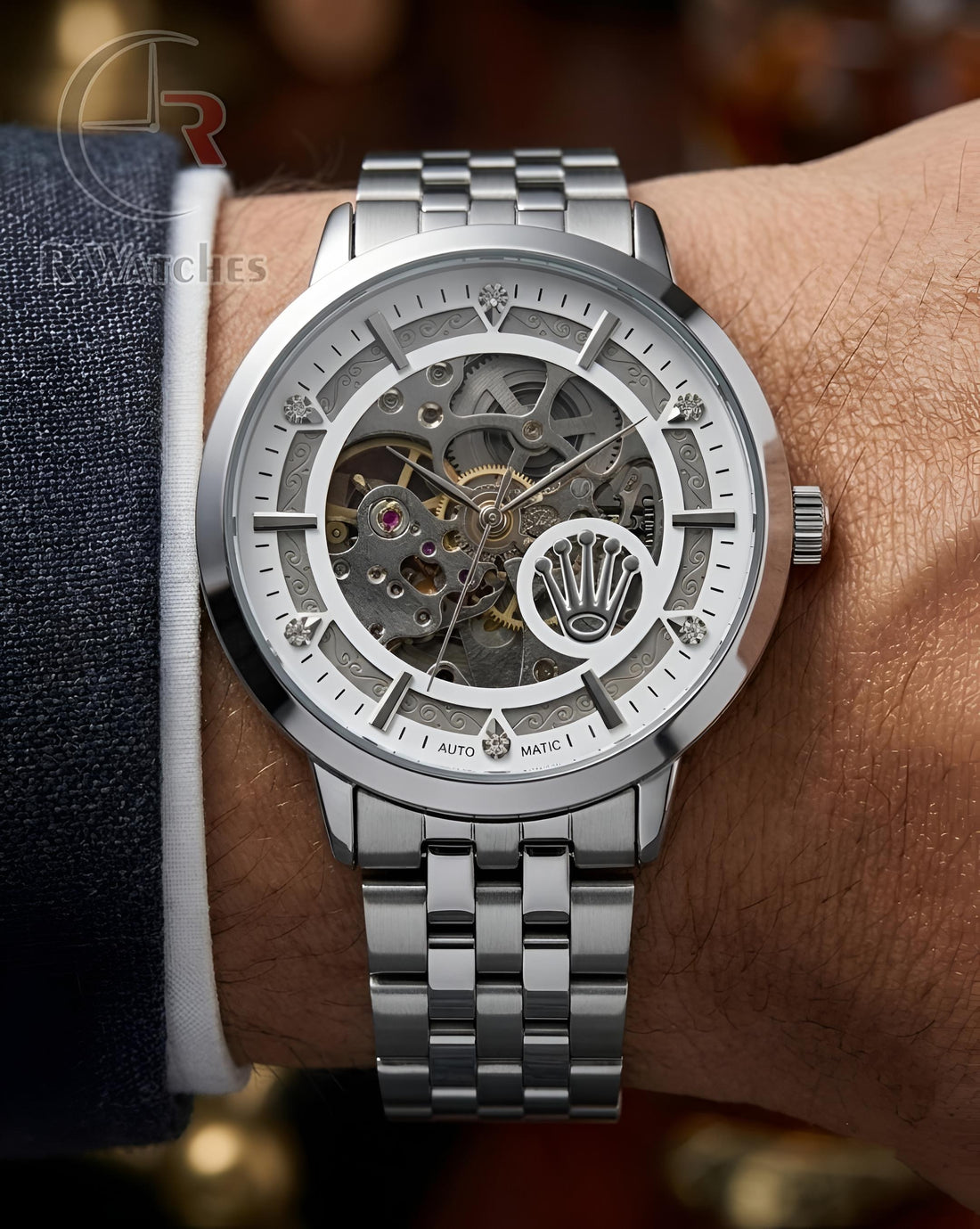 (OS) Rolex Automatic White Silver