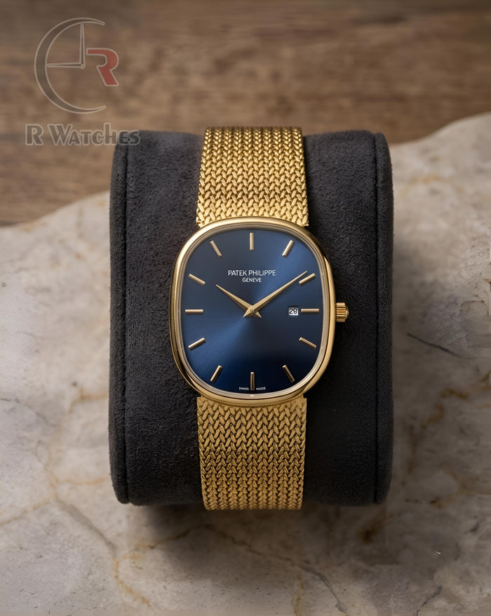 (OS) Patek Philippe Square Gold Blue