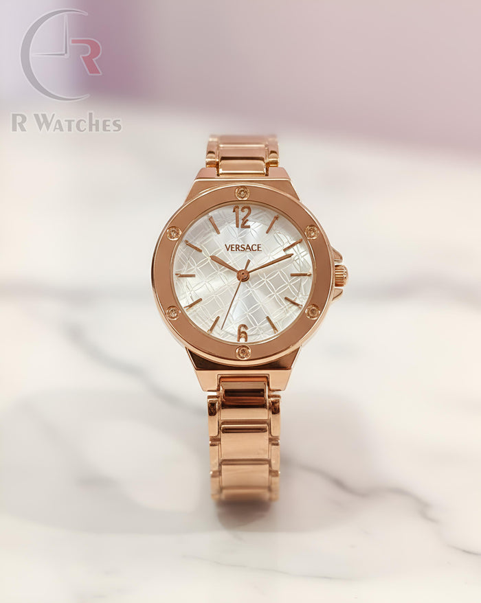 (OS) Versace girls rose gold white
