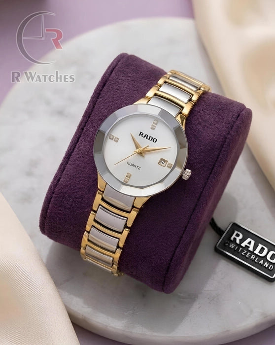 (OS) Rado Girls Diamond Cutt Dual Tone White