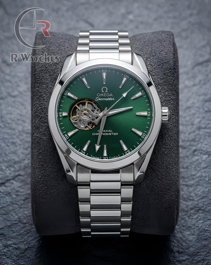 (OS) Omega Automatic Green Silver