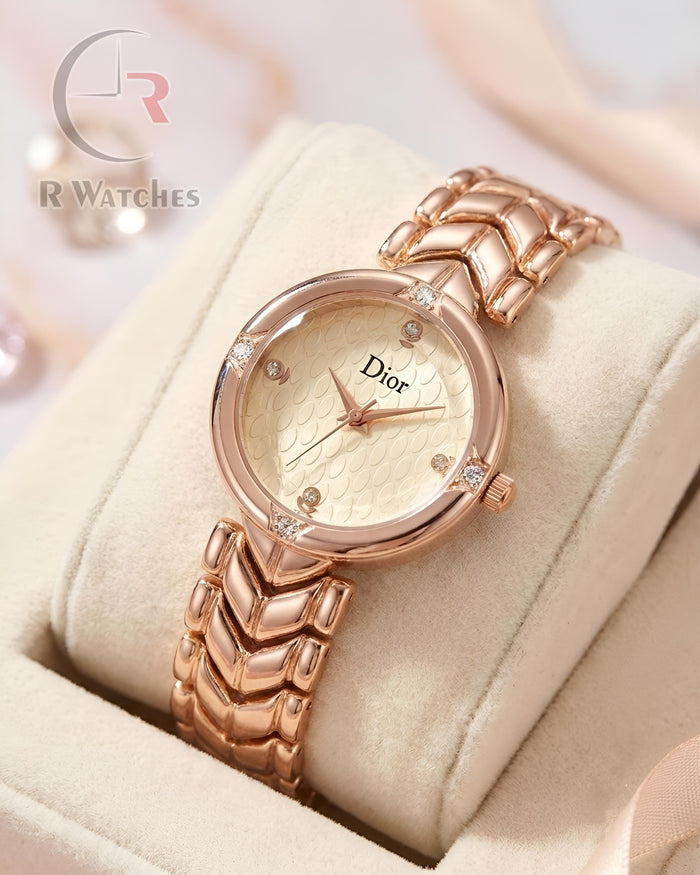 (OS) Dior Girls Rose Gold Off White