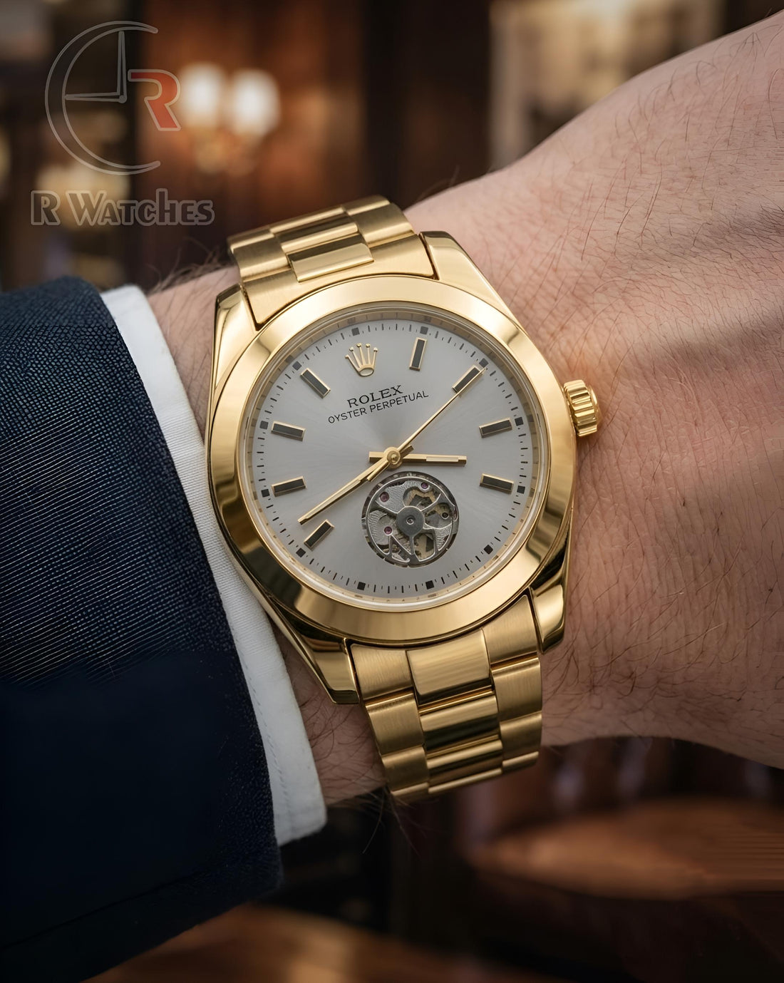 (OS2) Rolex Automatic Grey Gold