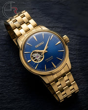 (OS)⭐ Seiko Automatic Gold Nevy Blue
