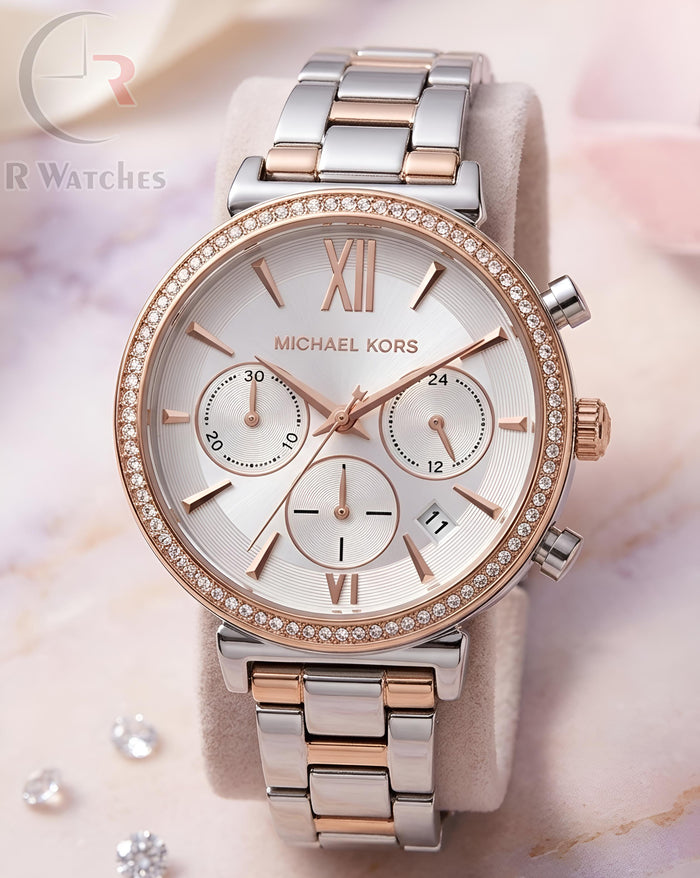 (OS) MK Girls dual tone white