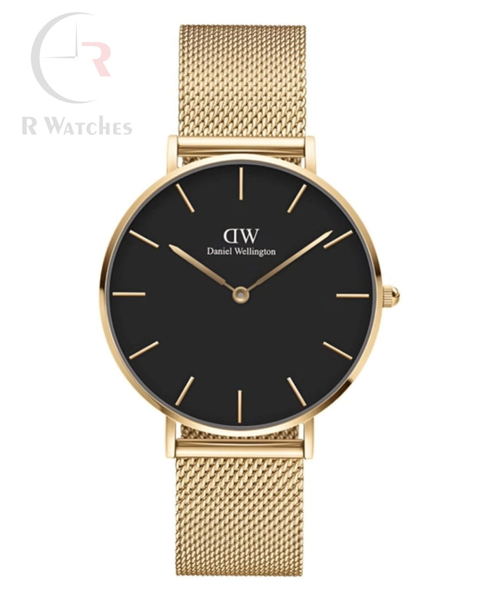 (OS)⭐ Daniel Wellington black dial gold metal