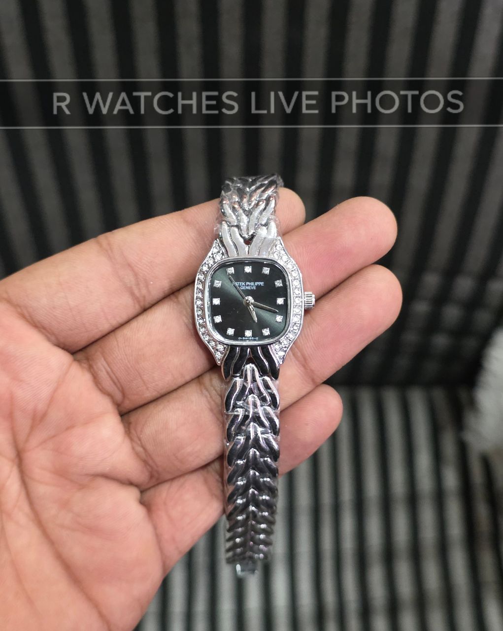 (OS)⭐ Patek philip silver Black dimond