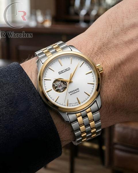 (OS)⭐ Seiko Automatic Dual Tone White Dial