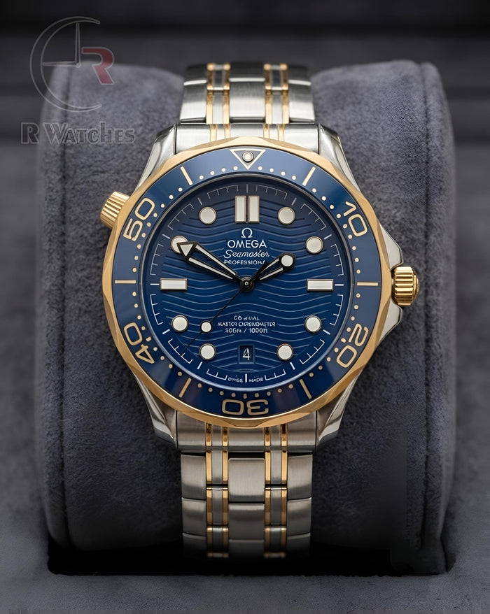 (OS) Omega Automatic Gold Blue
