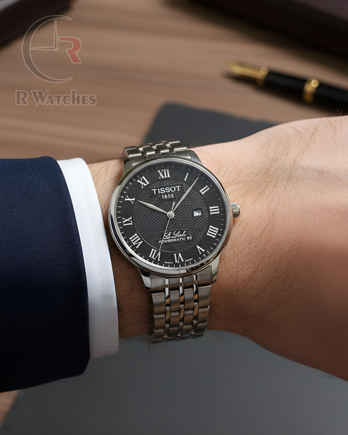 (OS)⭐ Tissot Silver Black Roman Dial