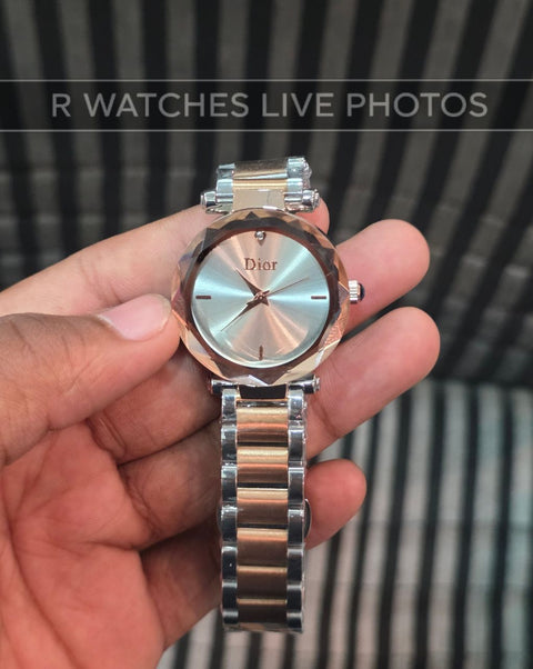 (OS2)⭐ Dior Girls Rose Gold White Dial