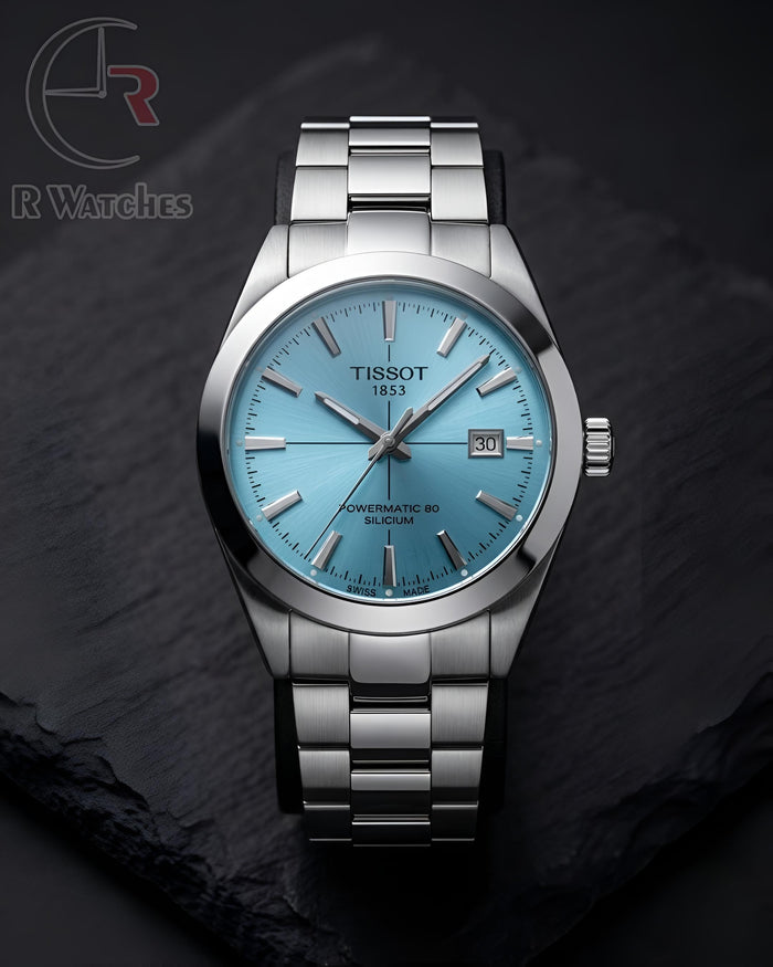 (OS3)⭐ Tissot Powermatic Silver Sky blue