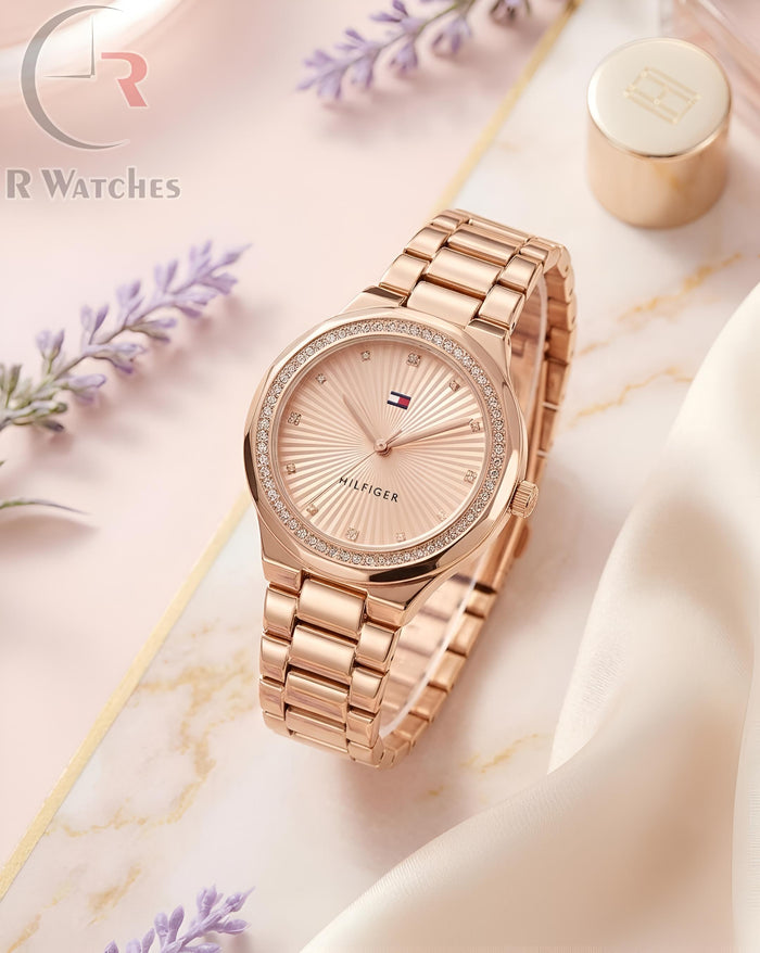 (OS) Tommy Hilfiger Girls Full Rose Gold