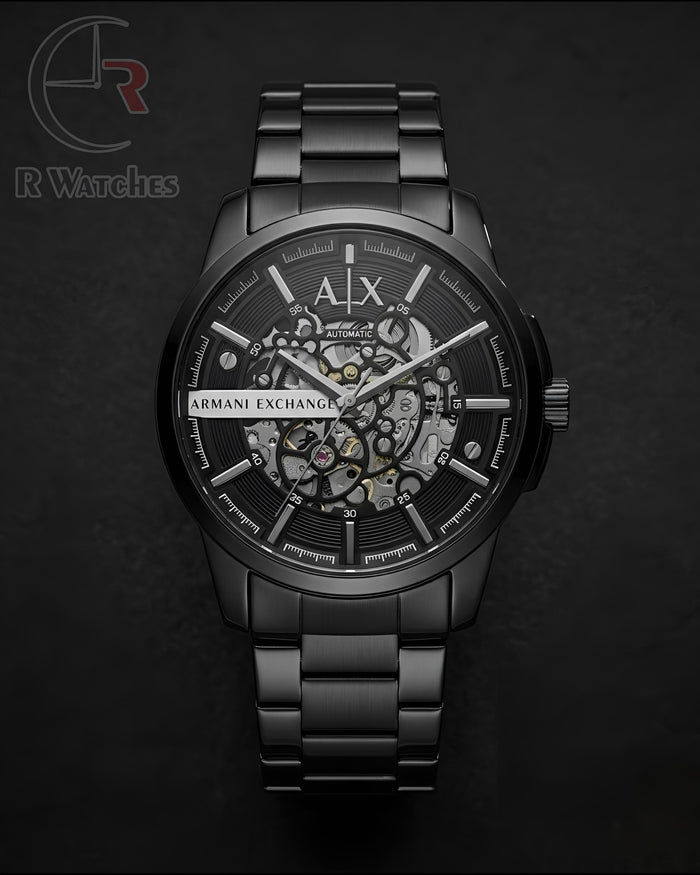 (OS2) AX Automatic Black Silver Dial