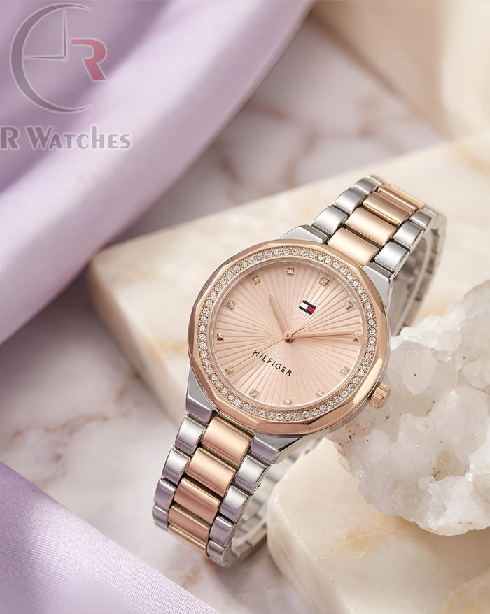 (OS) Tommy Hilfiger Girls Rose Gold Pink