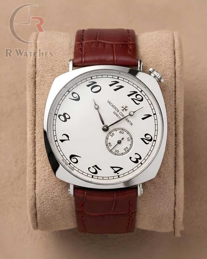 (OS) Vacheron Constantin Leather Silver White Brown