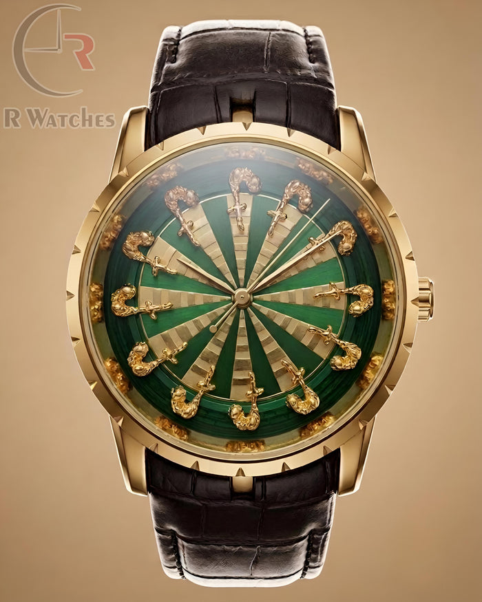 (OS) Roger Dubuis Leather Gold Black