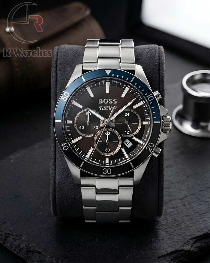 (OS)⭐ Boss Silver Blue Black Dial (BSP1)