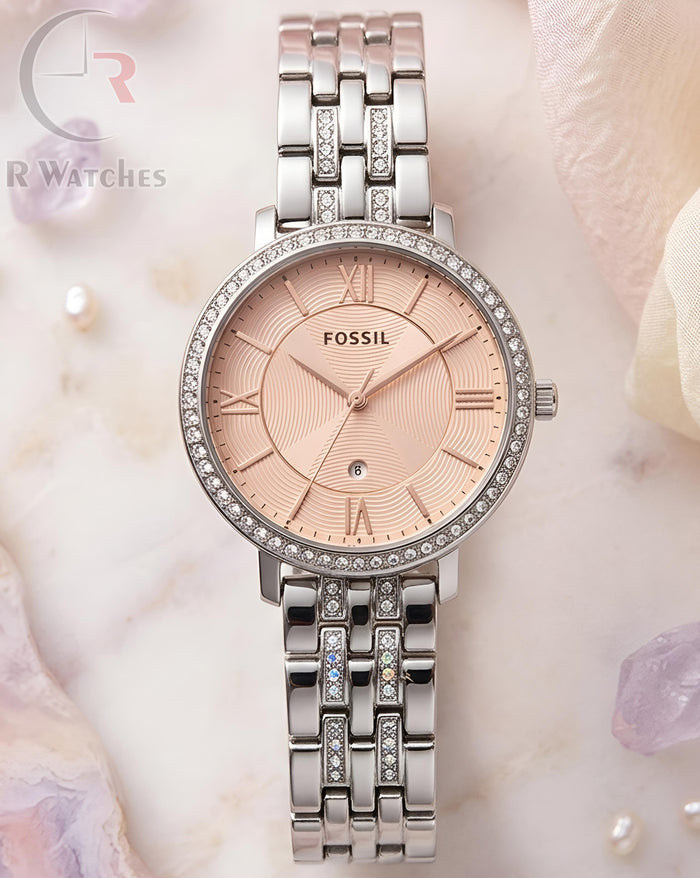 (OS) Fossil girls silver pink