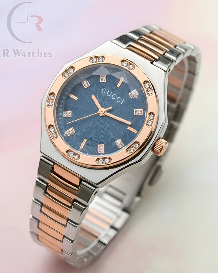 (OS) Gucci girls rose gold blue