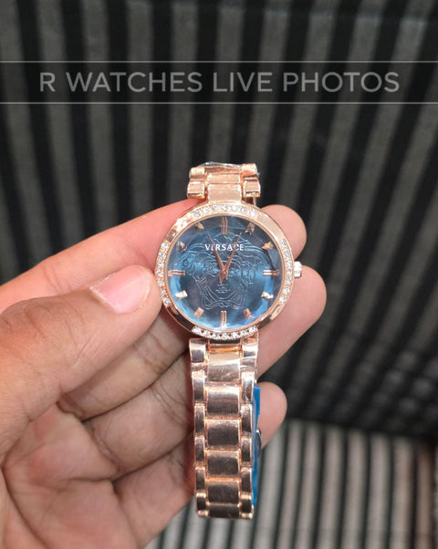 (OS)⭐ Versace Girls Rose Gold Nevy Blue