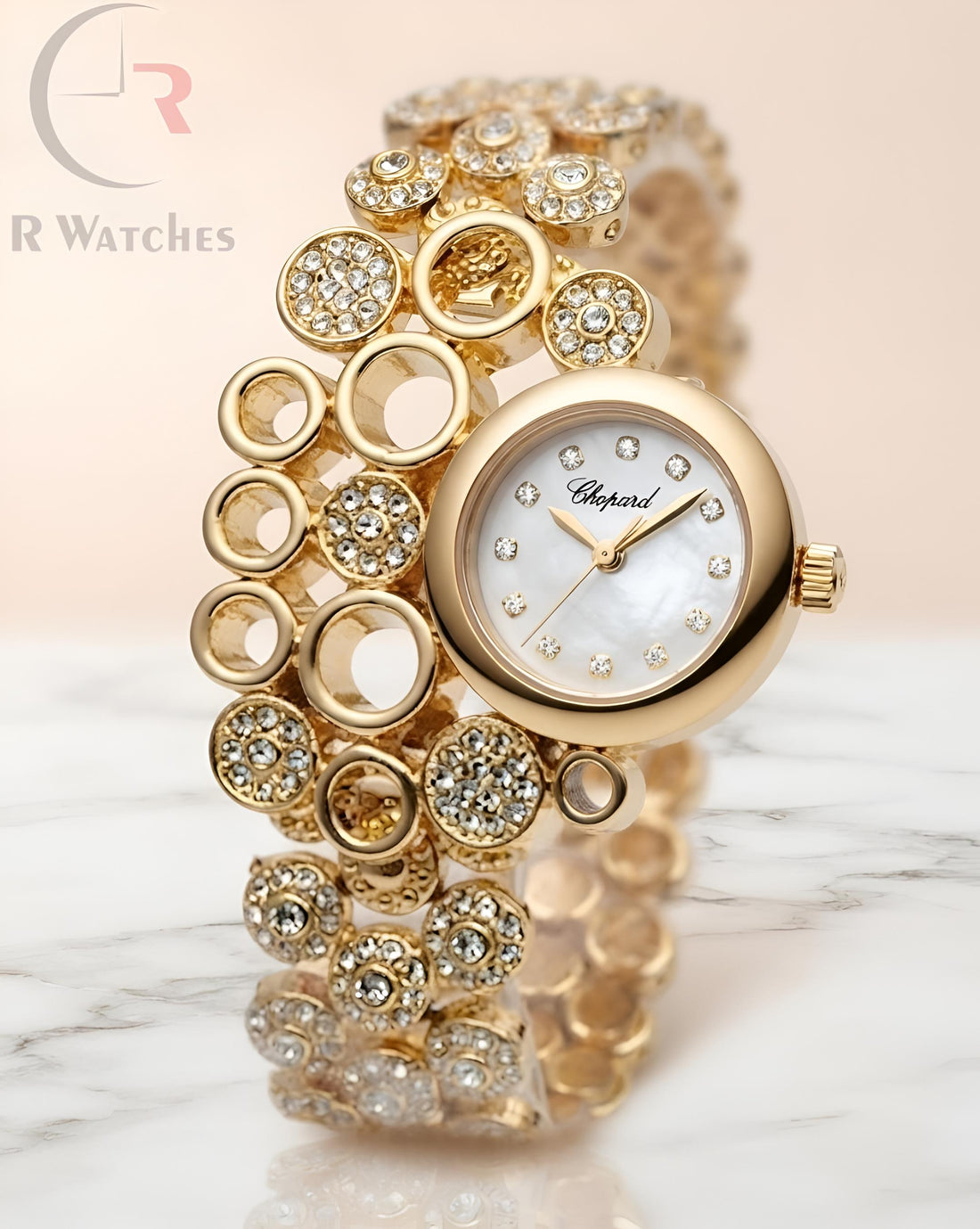 (OS) Chopard Girls Diamond Gold White