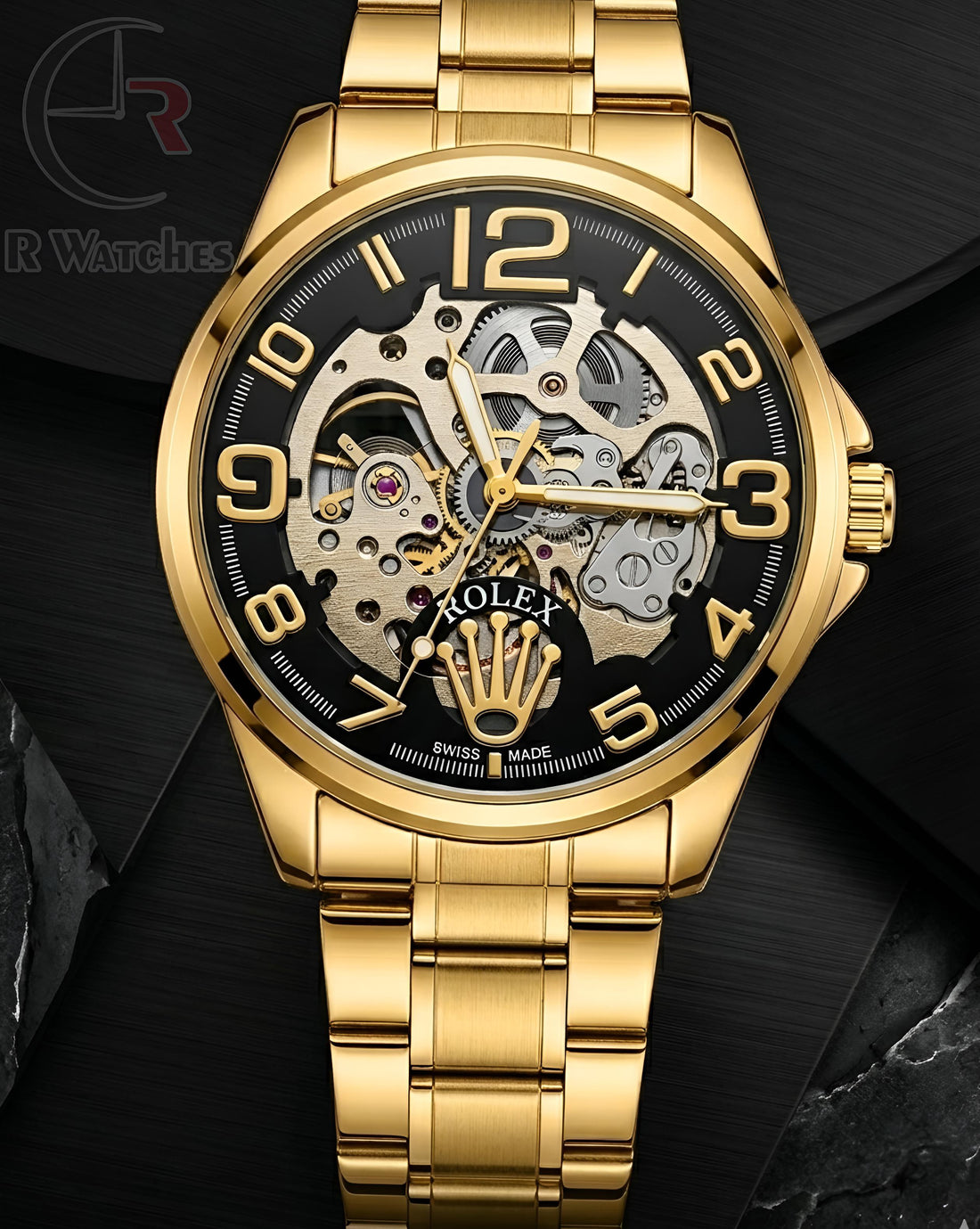 (OS) Rolex Automatic Gold Black