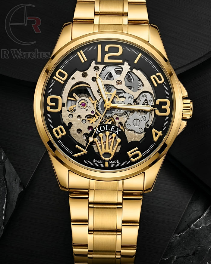 (OS) Rolex Automatic Gold Black