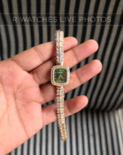 (SS)🖤⬆️⭐ Chanel Girls Diamond Rose Gold Green (CHG3)