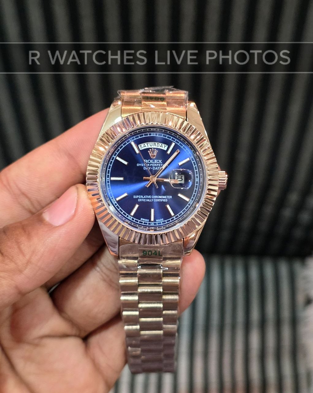 (OS)📷⭐ Rolex Rose Gold Nevy Blue Dial (RXP74)