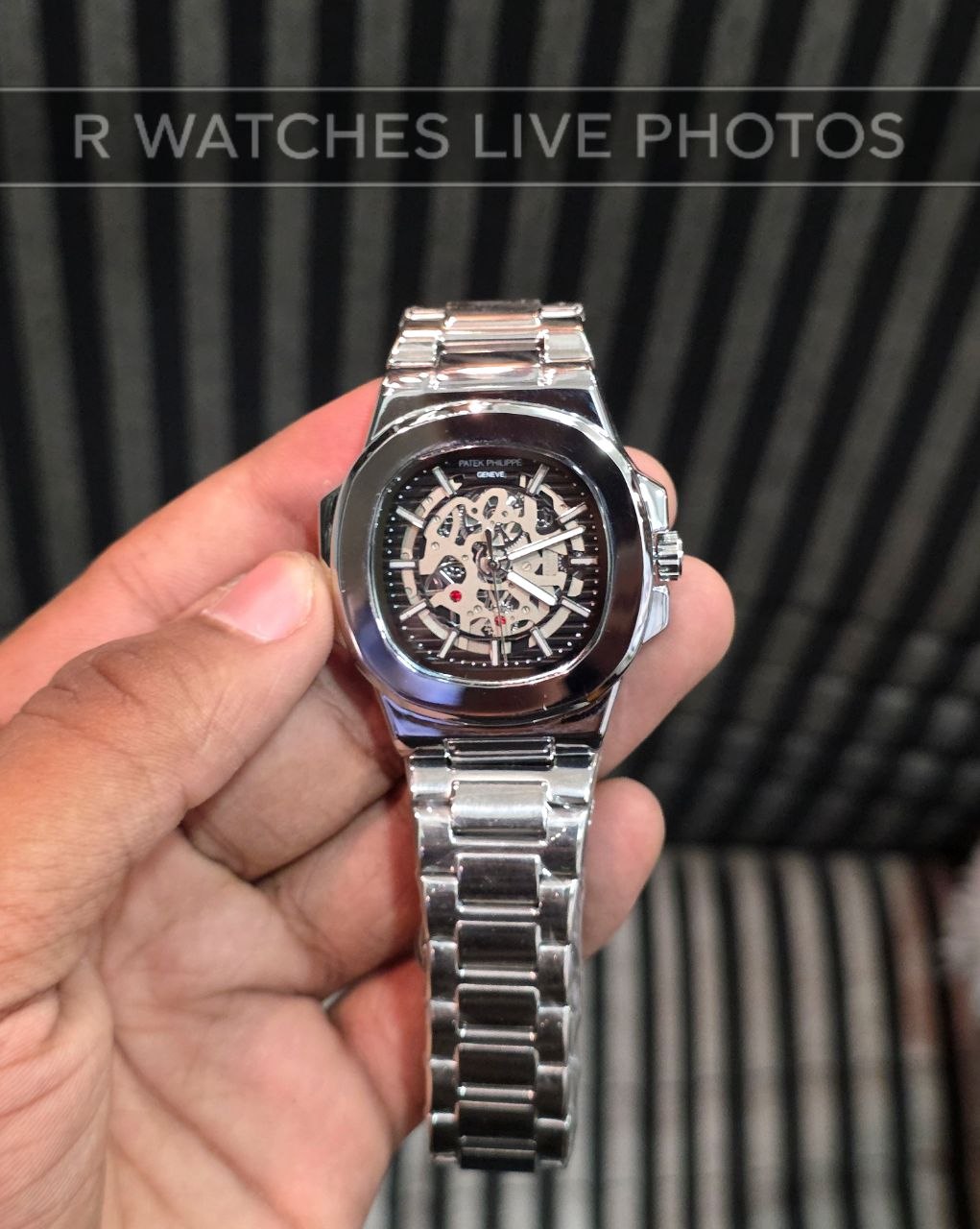 (OS2)🖤⬆️⭐🔁 Patek Philippe machinery silver black (PPP10)