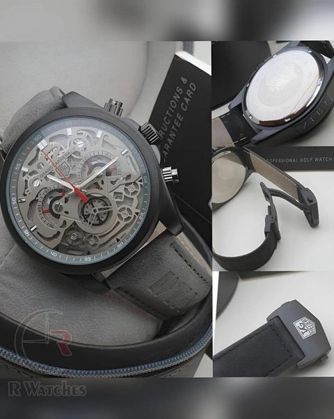 (OS)📷⬆️ Tag CR7 machinery leather Grey Black (TGL2)