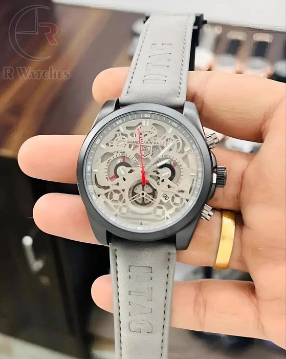(OS)📷⬆️ Tag CR7 machinery leather Grey Black (TGL2)