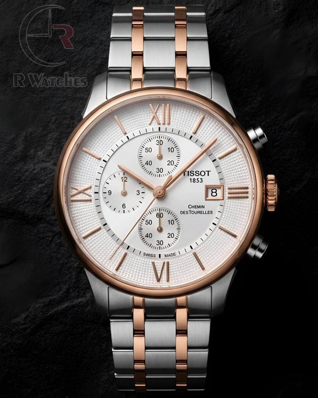 (OS)📷⬆️ Tissot premium Dual tone White (TSP3)
